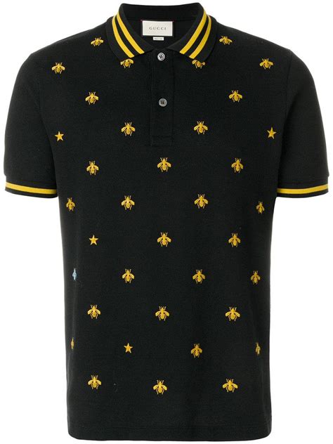 gucci bee shirts|Gucci bee embroidered polo shirt.